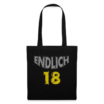 endlich18 - Stoffbeutel - Schwarz - Vorne