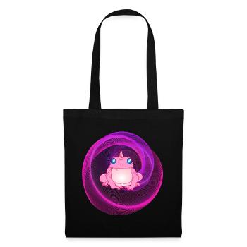 Optique néon Grenouille Licorne rave psychédélique - Sac en tissu - noir - Devant