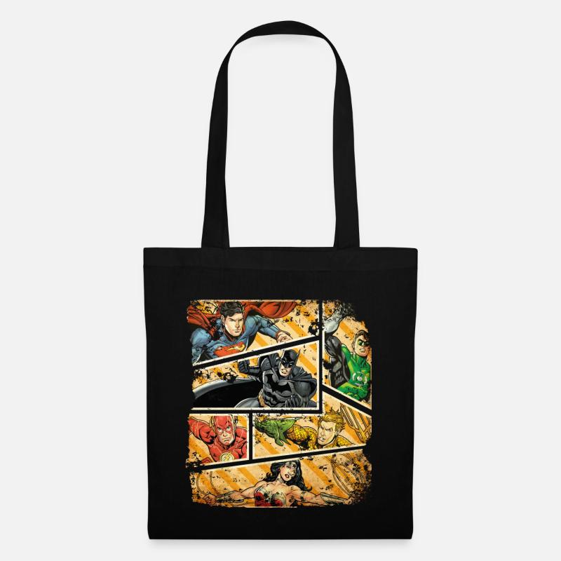 DC Comics Justice League Comic Book Panels - Tote Bag - black