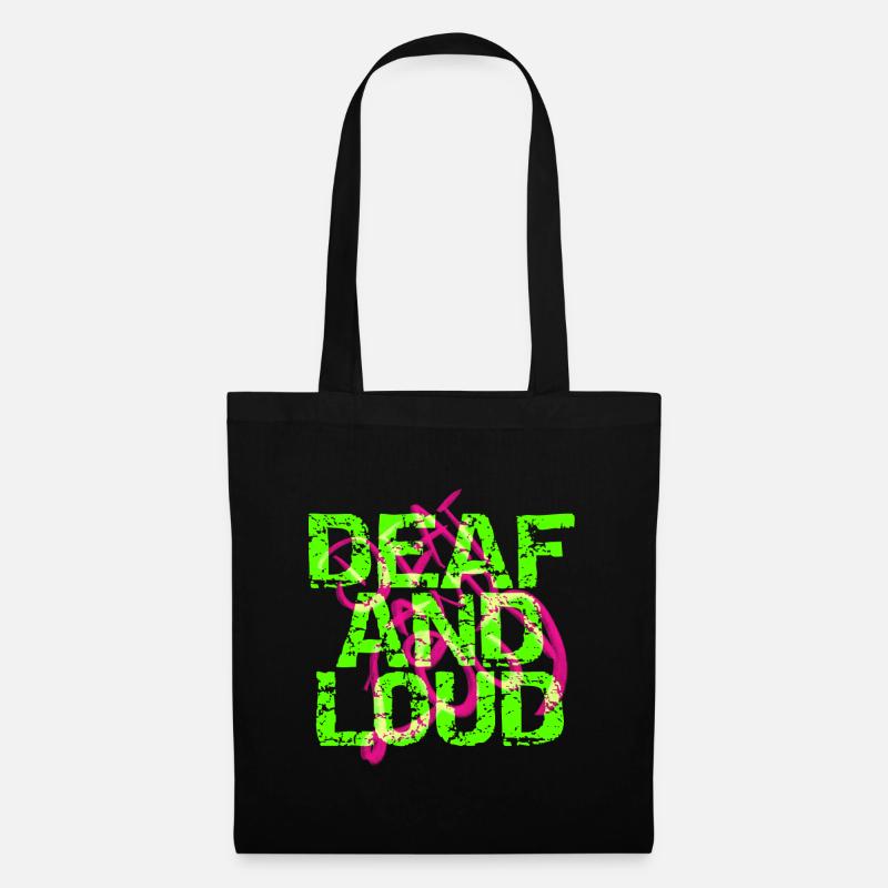 Deaf and loud - Tote Bag - black