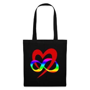 LGBTQ Valentine's Day Gift Infinity Heart Love - Sac en tissu - noir - Devant