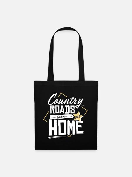Country Roads Take Me Home - Tote Bag - black