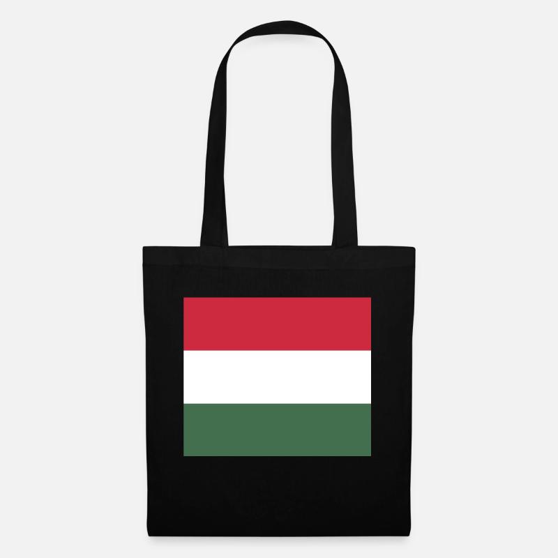 Ungarn Flagge Maske - Stoffbeutel - Schwarz