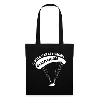 Gleitschirmfliegen Vater Geschenk - Stoffbeutel - Schwarz - Vorne