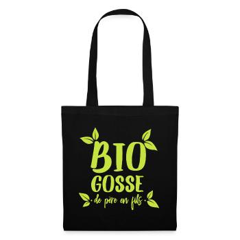 Bio gosse humour beau gosse écologie nature - Sac en tissu - noir - Devant