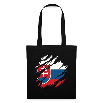 Slovakia flag scratches used look cut Slovak - Tote Bag - black - Front