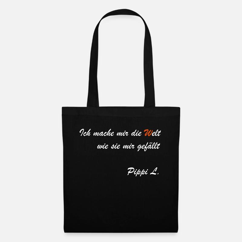 ich mache mir die welt - Stoffbeutel - Schwarz