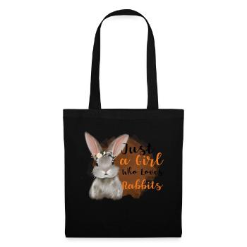 Juste une fille qui aime les lapins - Sac en tissu - noir - Devant