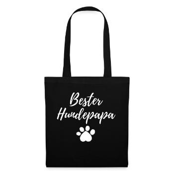 Hundepapa Tierfreund Hund Dog Daddy Geschenkidee - Stoffbeutel - Schwarz - Vorne