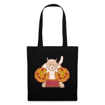 Sumo Pizza Chat - Sac en tissu - noir - Devant