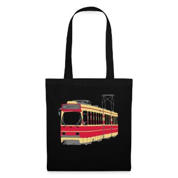 Haager Straßenbahn - Stoffbeutel - Schwarz - Vorne