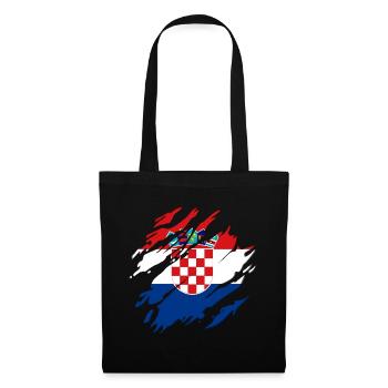 Croatia Flag Adriatic Zagreb Croatian Flag - Tote Bag - black - Front