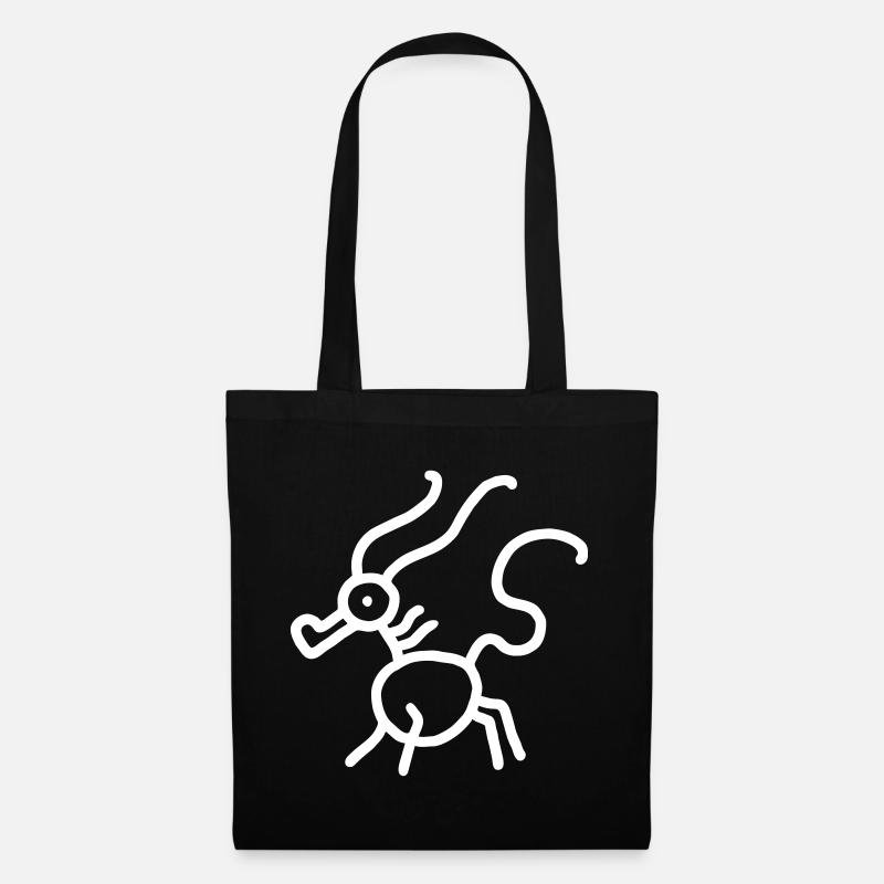 Drache Minimal - Stoffbeutel - Schwarz
