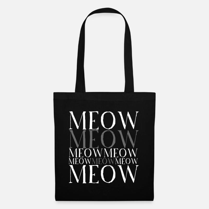 Meow - Stoffbeutel - Schwarz