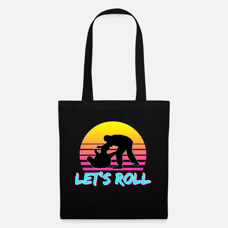 Let's Roll BJJ Retro - Tote Bag - black