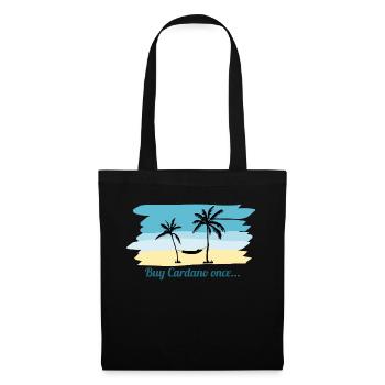 Cardano ADA Cryptomonnaie hodln hodl plage - Sac en tissu - noir - Devant
