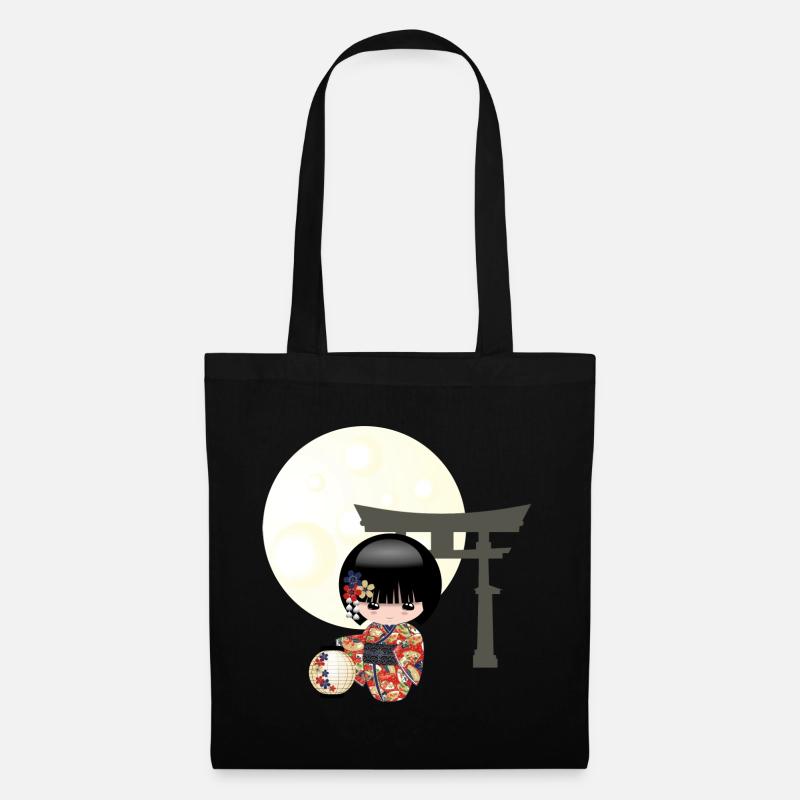 full moon - Stoffbeutel - Schwarz