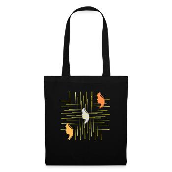 Geschenkidee, Kunst, Freunde, Familie, Grafik, Spaß - Stoffbeutel - Schwarz - Vorne