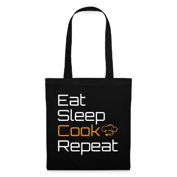 Eat Sleep Cook And Repeat Cook Cook - Tote Bag - black - Front