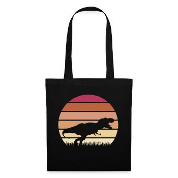 Dinosaure personalisé - Sac en tissu - noir - Devant