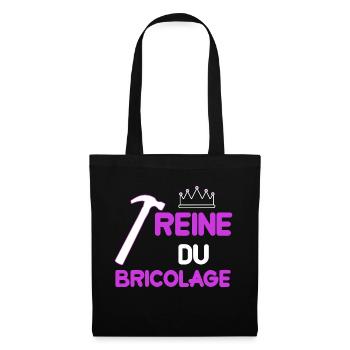 Reine du bricolage cadeau femme bricolage - Sac en tissu - noir - Devant