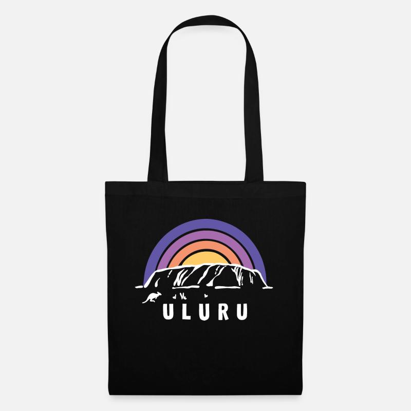 Uluru Ayers Rock Australien Down Under Souvenir - Stoffbeutel - Schwarz