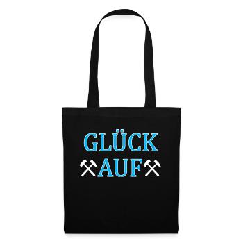 Glück auf - Stoffbeutel - Schwarz - Vorne