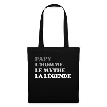 Papy l homme le mythe la légende - Sac en tissu - noir - Devant