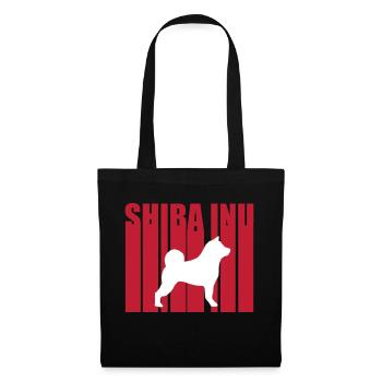 Shiba Inu - Stoffbeutel - Schwarz - Vorne