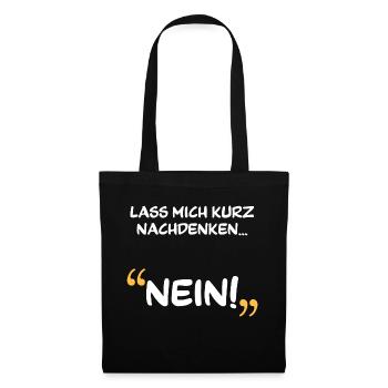 Nein! Nein Shirt - Stoffbeutel - Schwarz - Vorne