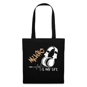 Music Is My Life - Stoffbeutel - Schwarz - Vorne