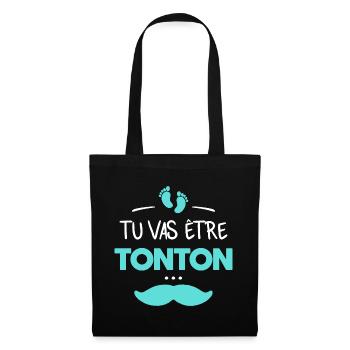 Tu vas être tonton - Sac en tissu - noir - Devant