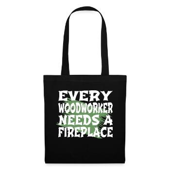 travail forestier forestier marteau-piqueur en bois citation amusante - Sac en tissu - noir - Devant