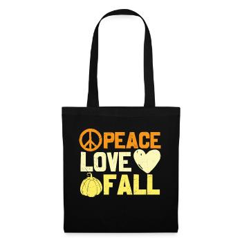 Peace Love Fall Happy Fall - Tote Bag - black - Front