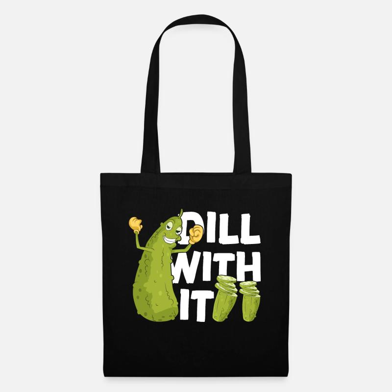 Gemüse Vegetarier Geschenkidee Gurke - Stoffbeutel - Schwarz