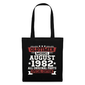 Oldtimer Août 1982 40e anniversaire Cadeau Amusant - Sac en tissu - noir - Devant