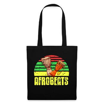 Rétro Vintage Afrobeats Djembe Design T-Shirt - Sac en tissu - noir - Devant