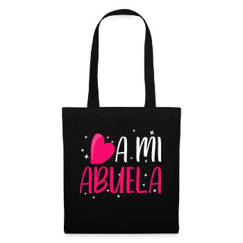 Quiero a mi Abuela ich liebe meine Oma Geschenk - Stoffbeutel - Schwarz - Vorne
