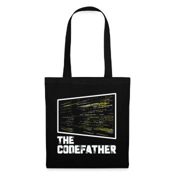 The Codefather Programmer Coding Coder Funny - Stoffbeutel - Schwarz - Vorne