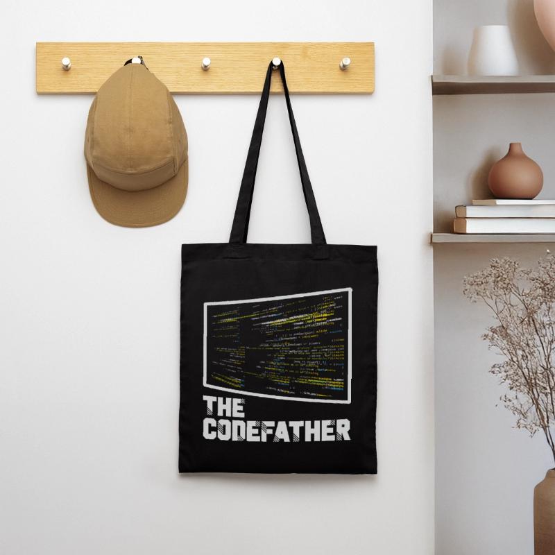 The Codefather Programmer Coding Coder Funny Stoffbeutel