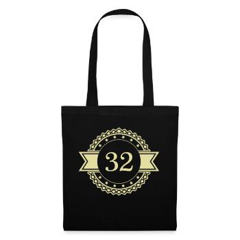 32 Number Emblem - Tote Bag - black - Front