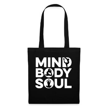 Mind Body Soul Meditate Spirituality Relaxation Me - Stoffbeutel - Schwarz - Vorne