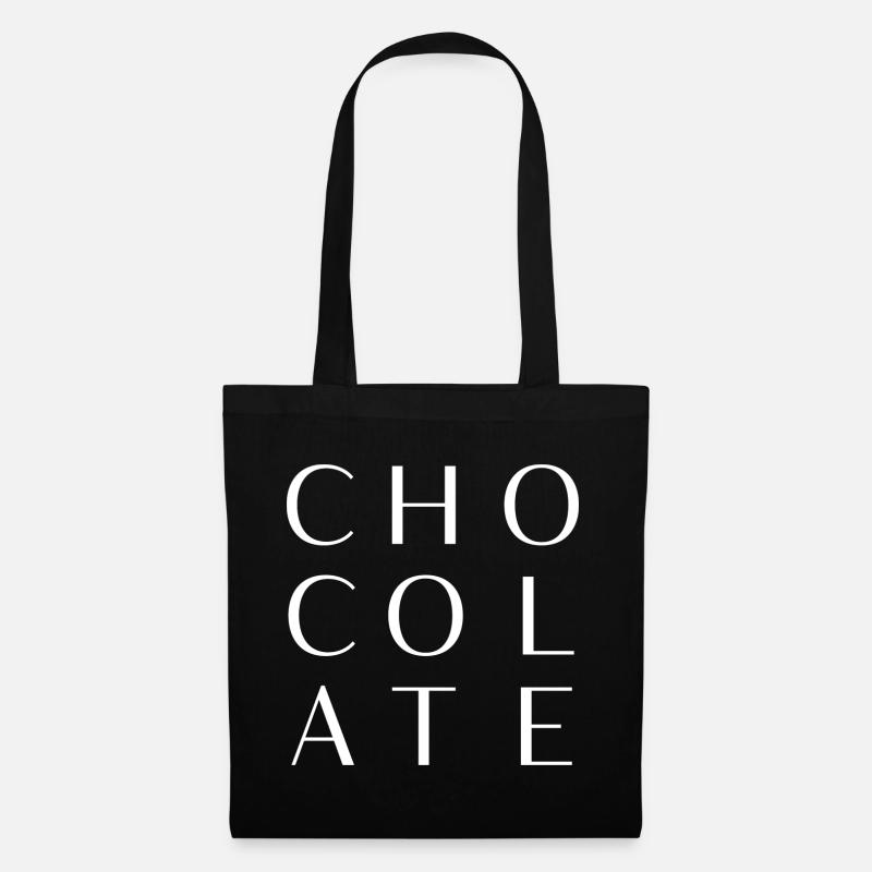 Chocolate weisse Schrift HOT - Stoffbeutel - Schwarz