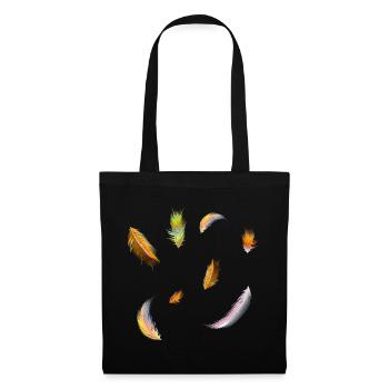 delicate colorful feathers symbol of lightness - Tote Bag - black - Front