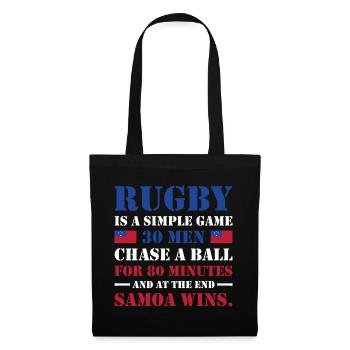 Rugby Is A Simple Game Samoa Rugby - Stoffbeutel - Schwarz - Vorne