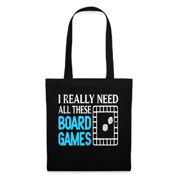 I Really Need All These Board Games Cool Retro - Tote Bag - black - Front