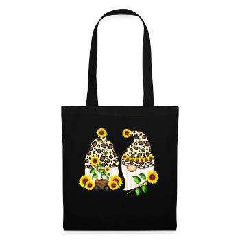 Gnomes Sunflower Leopards Gift - Tote Bag - black - Front