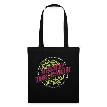 Saving The Earth Dark cool shirts at / ch - Tote Bag - black - Front