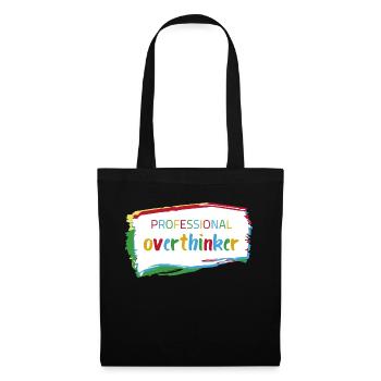 Professional Overthinker Mental Health Quote. - Tote Bag - black - Front