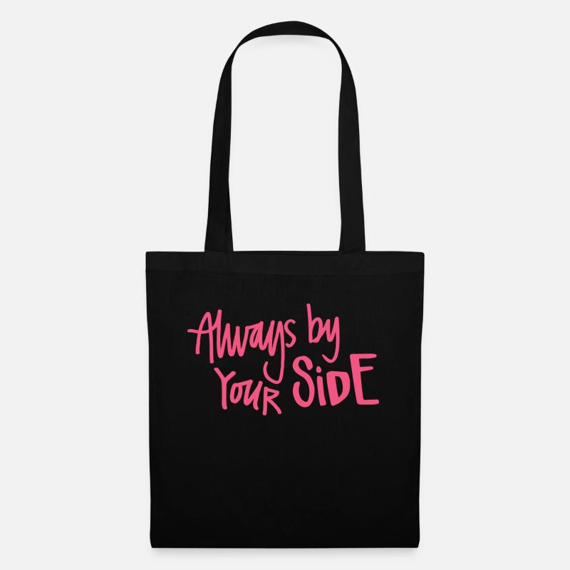 Always by Your SIDE Pink - Stoffbeutel - Schwarz